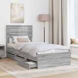  Krevetna konstrukcija Siva Sonoma 75 x 190 cm Inženjersko Drvo 196 x 78 x 100 cm | Shoptok.si