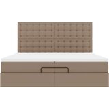 vidaXL Okvir kreveta s madracima cappuccina 200x200 cm umjetna koža | shoptok.hr