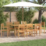  Vrtni set za objed 9 pcs Smeđa Čvrsto teak drvo | Eponuda.ba