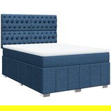 Maison Chic Box spring postelja - Vzmetna postelja z vzmetnico modra 140x200 cm blago SL5087, (21887151) | Shoptok.si