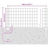 vidaXL Euro Ograja s 5 U stebrički Zelena 0.6x10 m jeklo Cene