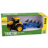  Agricultural Tractor with Multi-furrow Plow Lights Sounds Yellow 1:24 | Shoptok.si