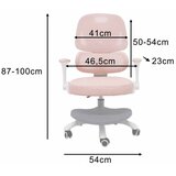  Dječja uredska stolica, ergonomska, okretna, podesiva, ružičasta | shoptok.hr