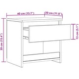 vidaXL Noćni ormarić staro drvo 40x30x39 cm izrađeno drvo | shoptok.hr
