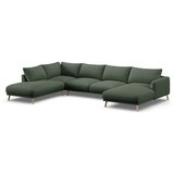 Micadoni Zelena kotna sedežna garnitura (v obliki črke "U") Naomi – | Shoptok.si