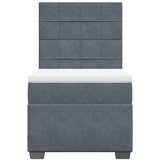 Box spring krevet s madracem tamnosivi 90x190 cm baršunasti | shoptok.hr