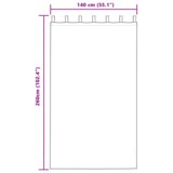 vidaXL Zavjese sa zavjesama 2 pcs Krem 140 x 260 cm Poliester | shoptok.hr