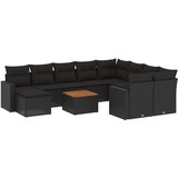 The Living Store Vrtna sedežna garnitura 11-delna z blazinami črn poli ratan - Vrtna Sedežna Garniture, (21460505) | Shoptok.si