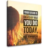  Motivacijska slika na platnu Your future is created (moderne) Cene