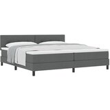 vidaXL Vzporednica z vzmetnico Temno siva 200x200 cm Tkanina Cene
