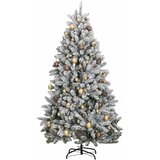  Umjetno božićno drvce 300 LED sa šarkama i kuglicama 180 cm | shoptok.hr