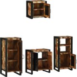 vidaXL Komplet pohištva za kopalnico 4 pcs Trden recikliran les | Shoptok.si