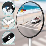 ZINUEEN 30cm Prometno konveksno ogledalo s širokim kotom za notranjo in zunanjo uporabo | Shoptok.si