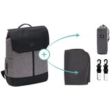 Fillikid torba/ruksak za pelene Osaka, siva melange | shoptok.hr