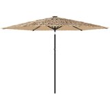  Vrtni suncobran LED s čeličnom šipkom smeđi 288x288x225 cm | Eponuda.com