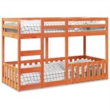 vidaXL Krevet na kat voštano smeđi 75 x 190 cm od masivne borovine | shoptok.hr