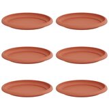  Kružni Pladanj za Cvijeće 6 pcs Crvena cigla Ø 19 x 2 cm | shoptok.hr
