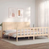 vidaXL Posteljni okvir brez vzmetnice 200x200 cm trdna borovina