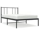 Metalni okvir za krevet s uzglavljem crni 100x200 cm | shoptok.hr