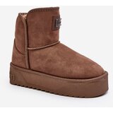 Kesi Vegan waterproof snow boots on the D.Franklin platform Dark beige | Shoptok.si