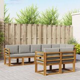 Set vanjskih sofa 8 kom. Prirodna i svijetlo siva | Eponuda.com