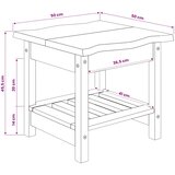  Bocni stol EKAI Bijela 50 x 50 x 45,5 cm Masivna borovina | shoptok.hr