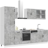  8-dijelni set kuhinjskih ormarića "Lucca" sivo-betonski inženjerski drvo Siva | Shoptok.si