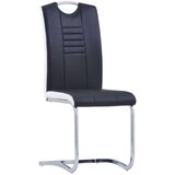 vidaXL Jedilna garnitura 5-delna umetno usnje črna | Shoptok.si