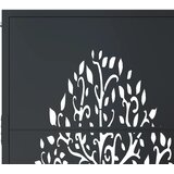  Vrtna vrata antracit 100x150 cm čelična s uzorkom stabla | shoptok.hr
