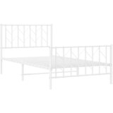  Metalni okvir kreveta s uzglavljem i podnožjem bijeli 100x200cm | Eponuda.com