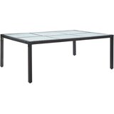  Vrtni blagovaonski stol crni 200 x 150 x 74 cm od poliratana | shoptok.hr