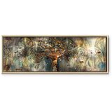  Slika - Land of Happiness 120x40 U prirodnom drvenom okviru | shoptok.hr