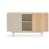 Teulat Svijetlo siva/u prirodnoj boji niska komoda u dekoru hrasta 130x78 cm Otto – Cijene