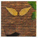 WALLXPERT Set zidnih ukrasa Anđeoska krila - APT705, 46x50 cm 2 komada, Zlatna boja | Eponuda.ba