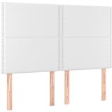 Maison Chic Posteljno vzglavje - Vzglavna omarica 4 kosa belo 72x5x78/88 cm umetno usnje, (22077441) Cene