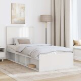  Krevetna konstrukcija Bijelo 90 x 190 cm Čvrsto borovo drvo | shoptok.hr
