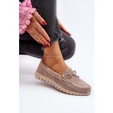 VINCEZA Women's Beige Loafers With Bow Reece | shoptok.hr
