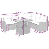 vidaXL 7-dijelni set vrtnih sofa sivi od poliratana | shoptok.hr