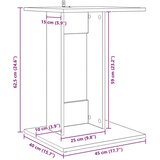  Bocni stol Bijelo 45 x 40 x 62 5 cm Konstruirano drvo | shoptok.hr