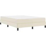 vidaXL Postelja z vzmetnico krema 140 x 190 cm Umetna koža | Shoptok.si