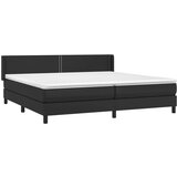  Krevet s oprugama i madracem crni 200x200 cm od umjetne kože | shoptok.hr