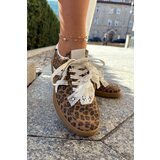 Boto Low Women's Sneakers With Lace Leopard Brown Zielle | Shoptok.si
