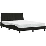  Krevet s madracem crni 140 x 190 cm od tkanine | shoptok.hr