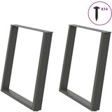  Noge za blagovaonski stol U-oblik 2 kom antracit 80 x (72-73) cm čelik | shoptok.hr
