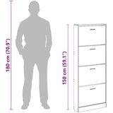 Ormarić za cipele boja hrasta 59x17x150 cm konstruirano drvo | shoptok.hr