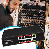  Lan switch poe mrežno stikalo 10 port razdelilnik do 100 mb/s uplink | shoptok.hr
