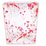 Spawn Clear Red Splatter 4'' Pop Protector With Film On It With Soft Crease Line And Automatic Bot Lock Cene