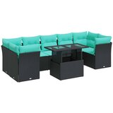  8-dijelni set vrtnih sofa od poliratana s jastucima crni bagrem | Eponuda.ba