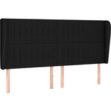 The Living Store vzglavje z ušesi črno 183x23x118/128 cm blago - vzglavje, (21418908) | Shoptok.si