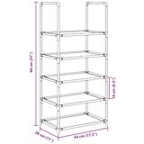  Stalak za cipele 5 nivoa crni 44x28x94 cm netkana tkanina | shoptok.hr